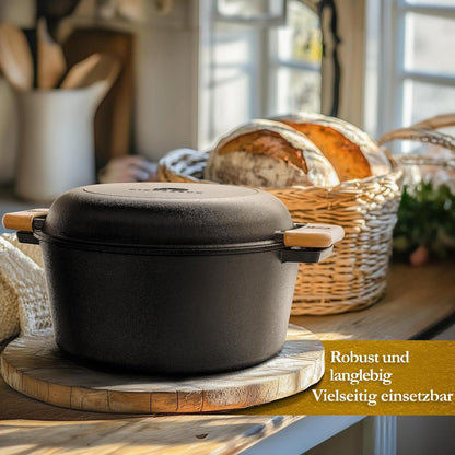 2in1 Gusseisen Brotbackform - inkl. Kochbuch & Zubehör
