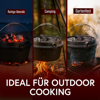 GUSSKÖNIG Dutch OvenOhne Füßen+SchrubberGusskönig