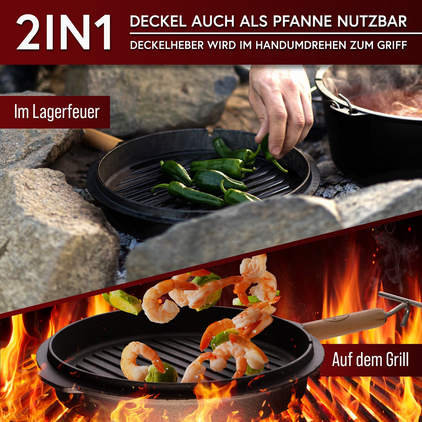 Dutch Oven Set – Ideal für Grillen, Braten & Schmoren