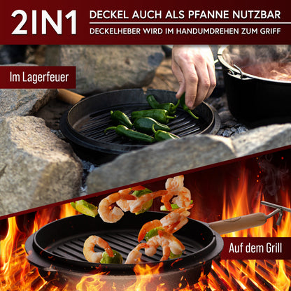 Dutch Oven Set – Ideal für Grillen, Braten & Schmoren