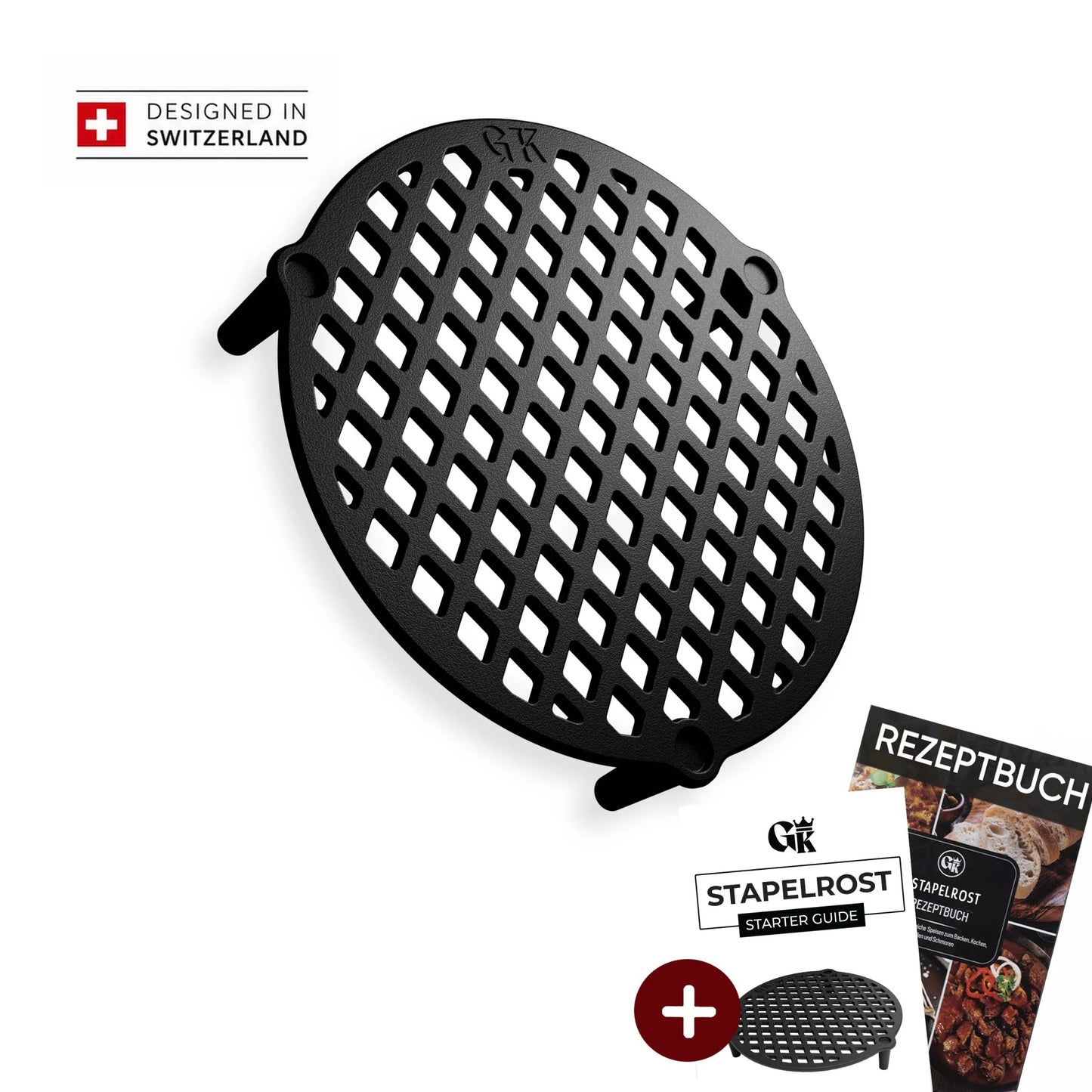 Gusseisen Stapelrost mit Beinen – Dreibein & Feuerrost