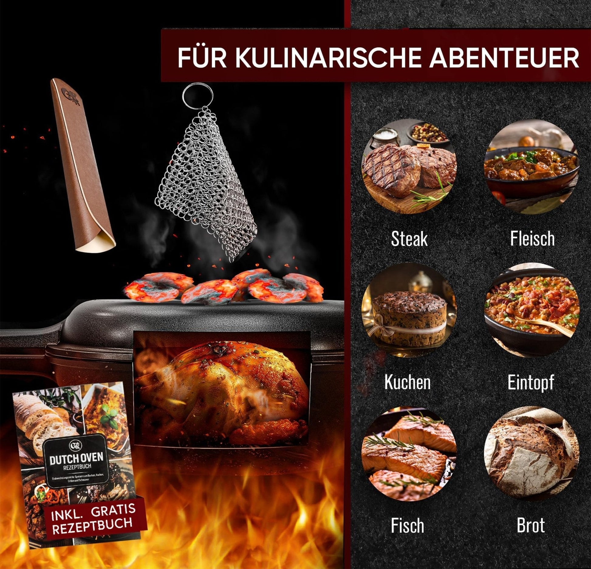 Dutch Oven 2in1Ohne PflegepasteGusskönig