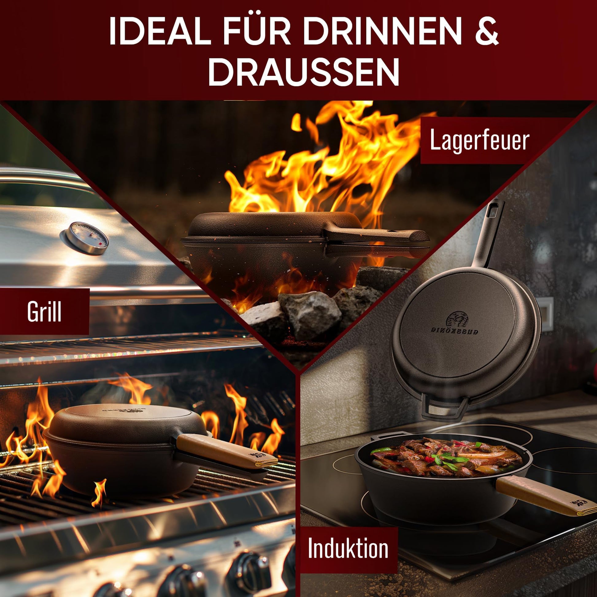 Dutch Oven 2in1Ohne PflegepasteGusskönig