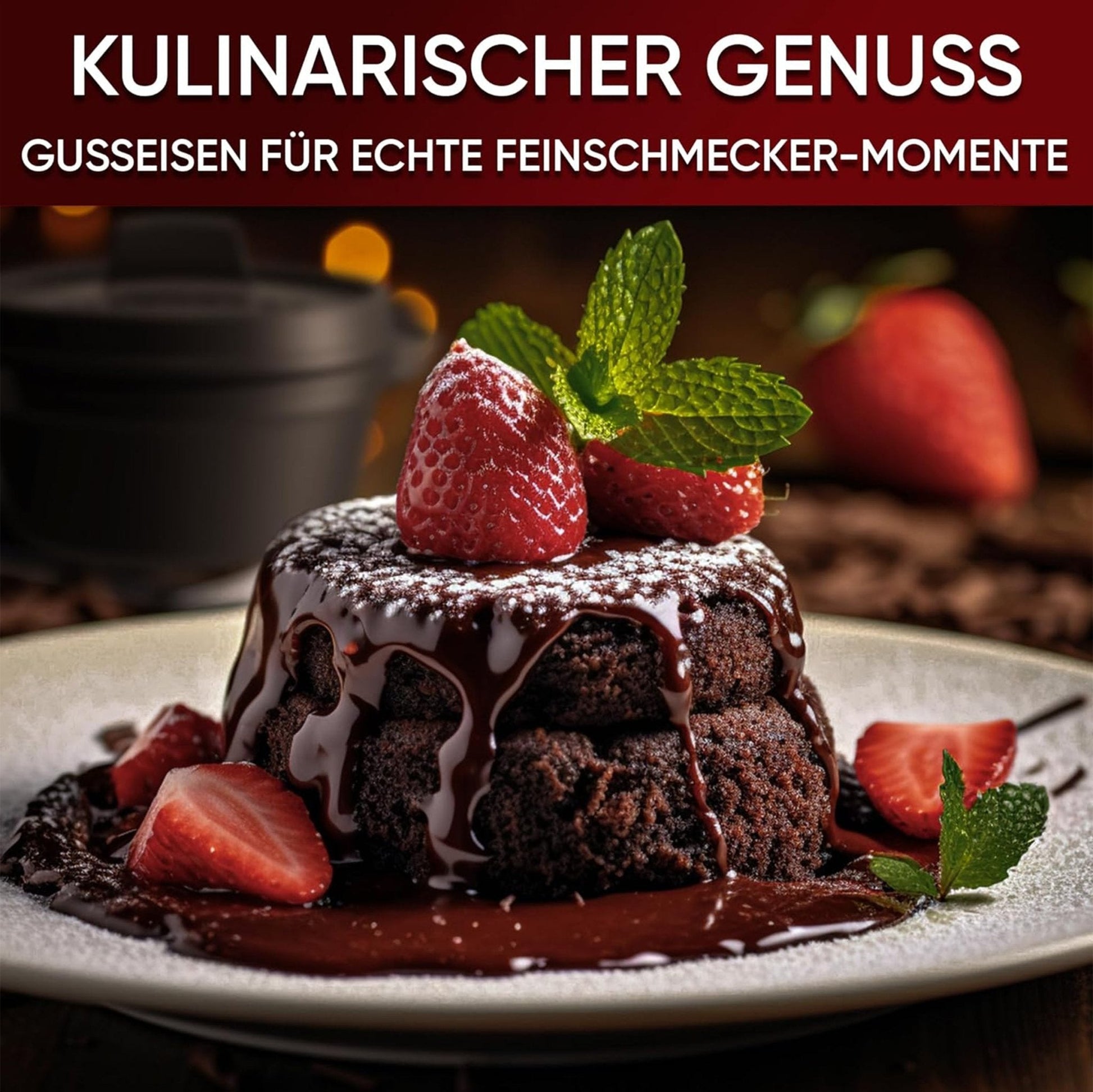 Dutch Oven Set Mini- 300ml Gusseisen Mini Topf mit DeckelOhne PflegepasteGusskönig