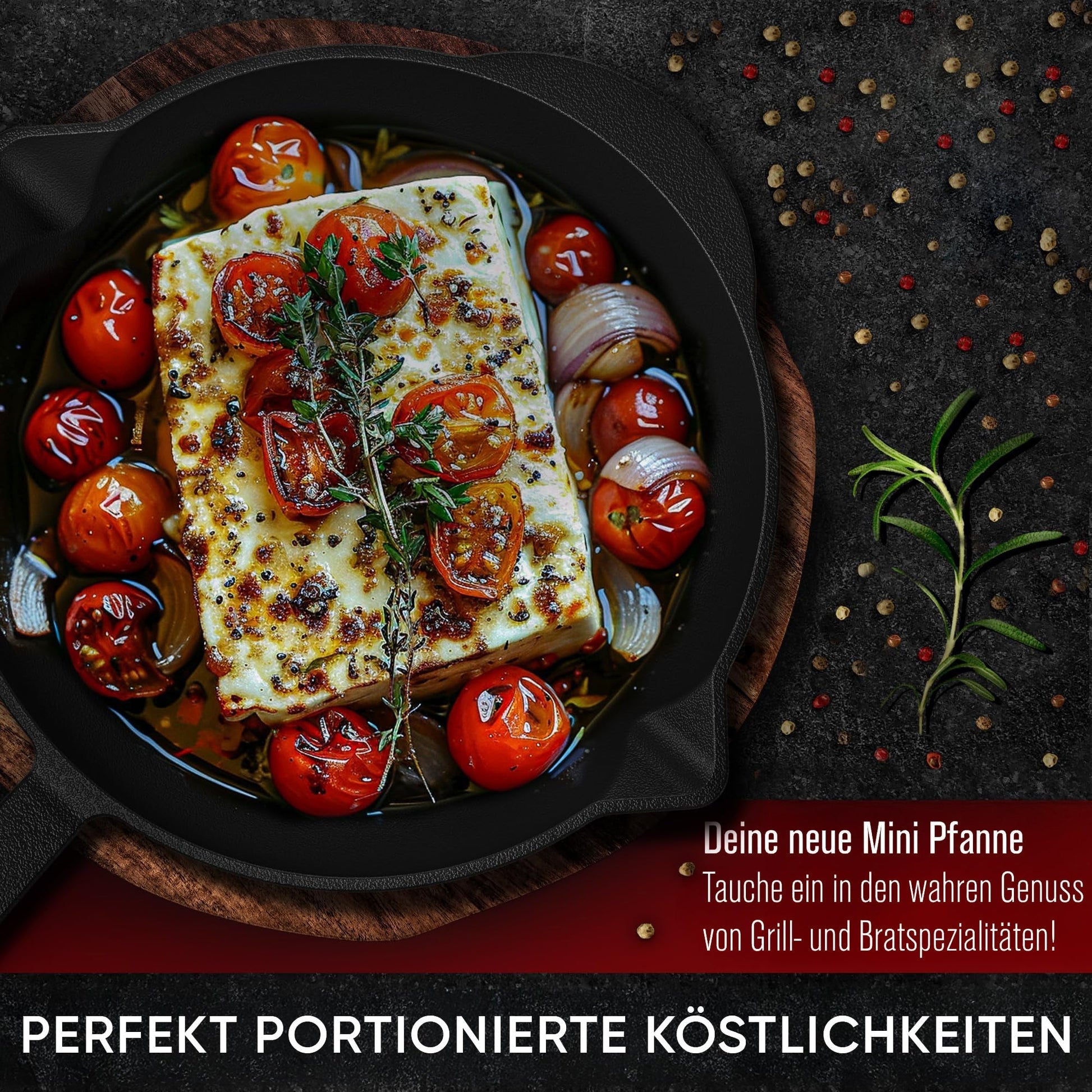 Gusseisen-Grillpfännchen 6er Set – Mini-PfannenOhne PflegepasteGusskönig