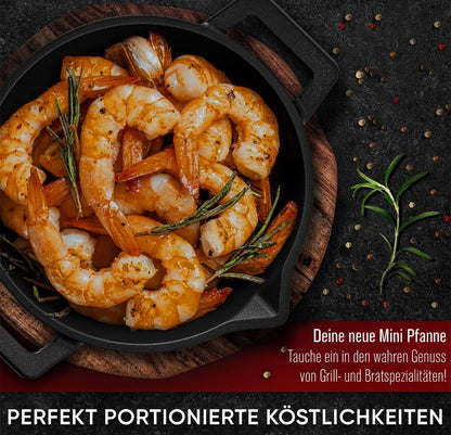 Gusseisen-Grillpfännchen – Kleine PfanneOhne PflegepasteGusskönig