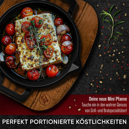 Gusseisen-Grillpfännchen – Kleine PfanneOhne PflegepasteGusskönig