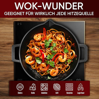 Gusskönig Gusseisen Wok Pfanne