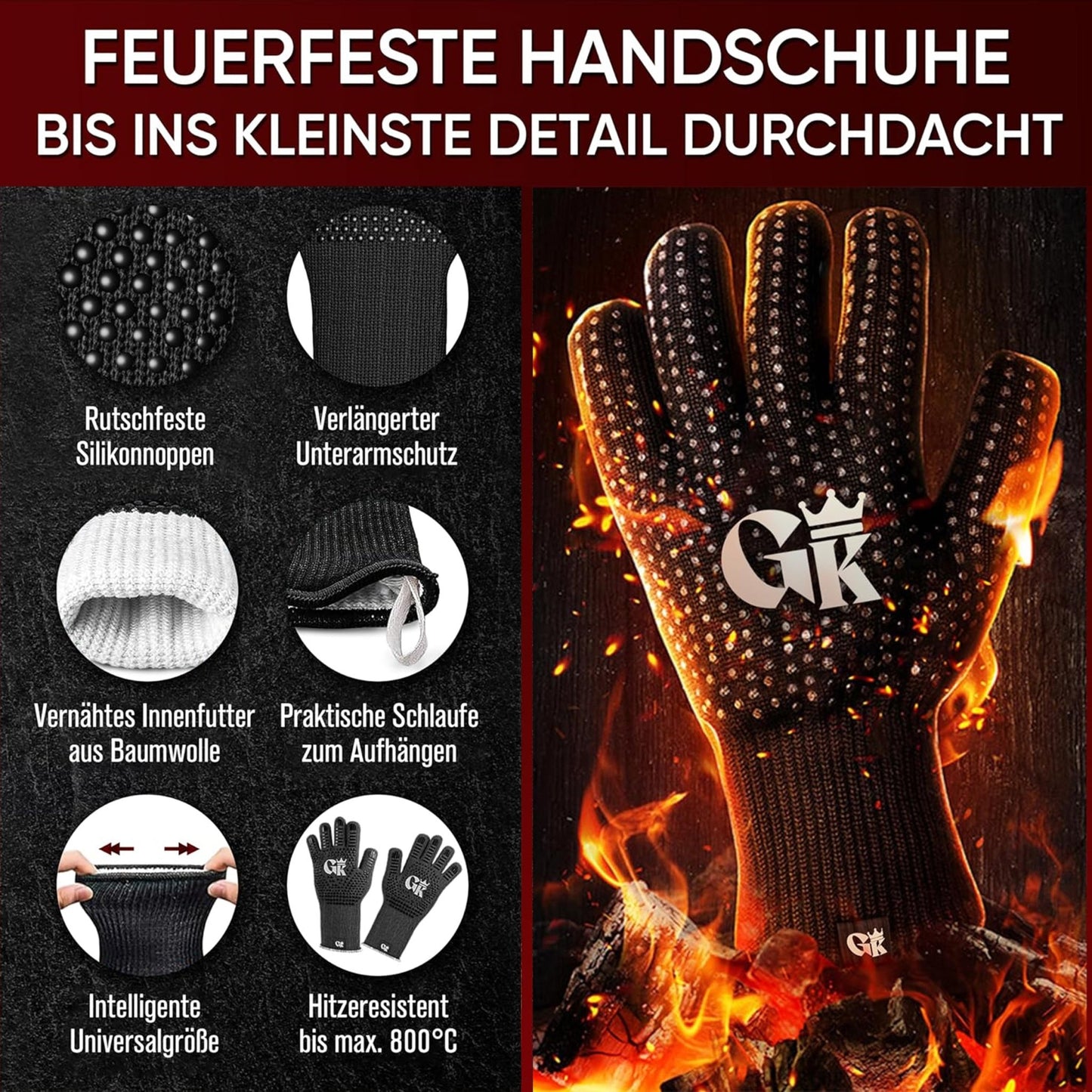 Gusskönig Gusseisen Wok Pfanne